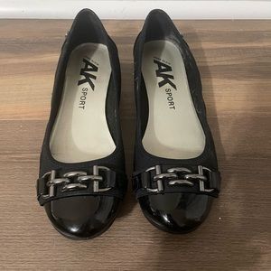 Gently used black flats